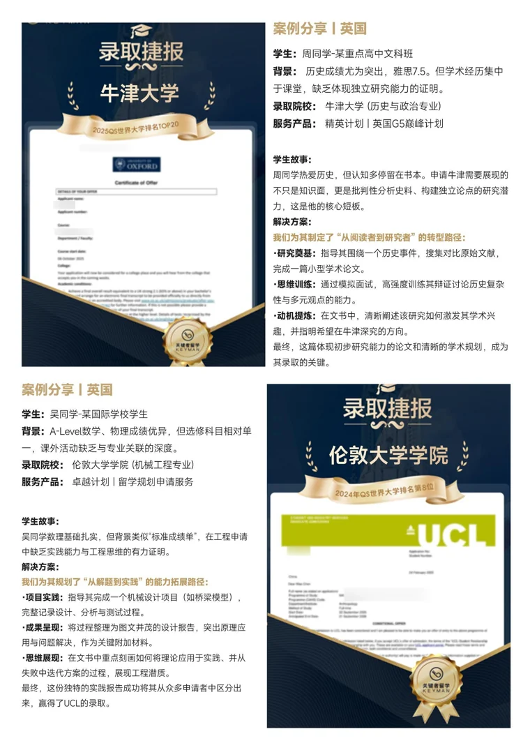 英国方向录取案例